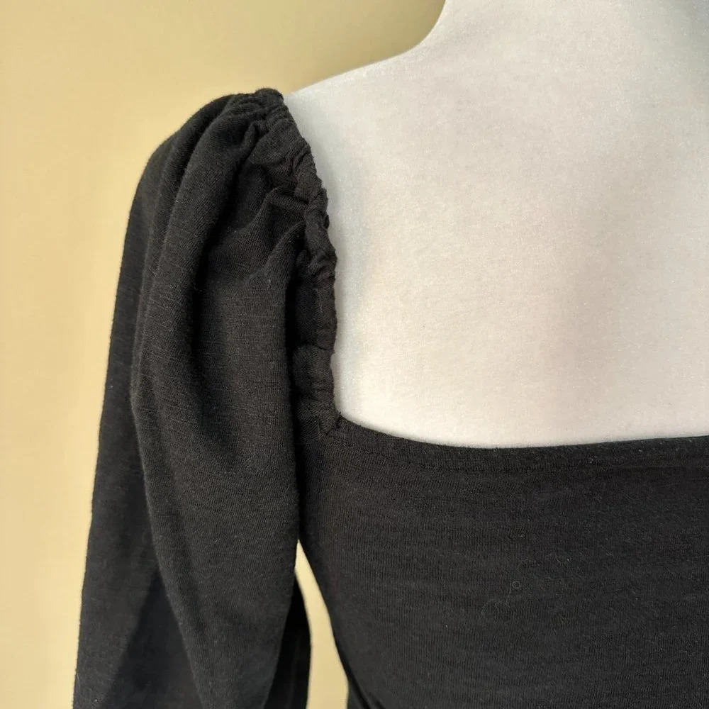 FOREVER 21 Ruched Balloon Sleeve Crop Top - small? - Picture 6 of 9